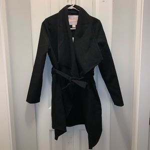 Black Waterfall Coat From Sirens